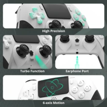 DATA FROG Bộ điều khiển không dây Bluetooth cho 4 tay cầm chơi game, cần điều khiển cho PC, máy chơi game / Pro/ Slim - Xem 4
