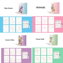 6件套水彩画套装 - 成人涂色书，包含风景和花卉图案、水彩纸和颜料，适用于艺术绘画和涂色、创意休闲活动、母亲节礼物、返校礼物、文具 - 彩色 - 查看 20