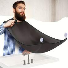 1pc Men's Beard Bib, Made Of Anti-Stick Material, Suitable For Shaping And Trimming, Fits All Sizes - Multicolor - View 5