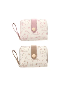 Dompet Mini Wanita, Motif Kucing Lucu, Dompet Koin Kecil dengan Resleting, Banyak Slot Kartu, dan Tali Pergelangan Tangan - Ringan dan Portabel, Dapat Menyimpan Uang Tunai, Kartu Identitas, dan Koin, Dompet Pendek Kapasitas Besar, Dompet Koin Kulit Imitasi yang Modis dan Menggemaskan, Cocok untuk Penggunaan Sehari-hari, Bepergian, dan Hadiah Ideal untuk Teman dan Keluarga. - MultiWarna - View 17