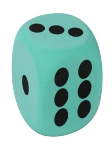 1pc Extra Large Rounded Corner Dice 8cm/3.15inch, EVA Grinded Colorful Funny Dice Toy, Suitable For Party Favors - Multicolor - View 14