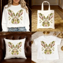 1/2/3 Pieces Of 2D Printed Embroidered Rabbit Easter Heat Transfer Stickers With Colorful Cartoon Design, Washable Patches, Suitable For Clothing, T-Shirts, Jeans, And Backpacks, Allowing Personalized Style - 3PCS-3*S - View 6