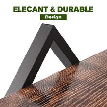 2 Tiers Floating Shelves For Wall, Wall Mounted Rustic Wood Shelves For Bathroom, Bedroom, Living Room, Kitchen, Hanging Shelf For Books/Storage/Room Decor (Brown ,15 In) - 查看 5