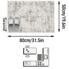 1 件装复古摩洛哥波西米亚风格柔软仿羊毛地毯/地垫，适用于浴室、厨房、玄关、走廊、床边、客厅、卧室，可机洗，家居装饰 - 彩色 - 查看 14
