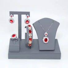 This High-End Luxury Jewelry Display Stand Is Specially Designed For High-End Counters. Featuring A 4-Tier Design, It Can Display And Store Earrings, Rings, Bracelets/Watches And Necklaces, Suitable For Large Jewelry Collections, With Excellent Photo Effects, Perfect For Product Photography. - Multicolor - View 4