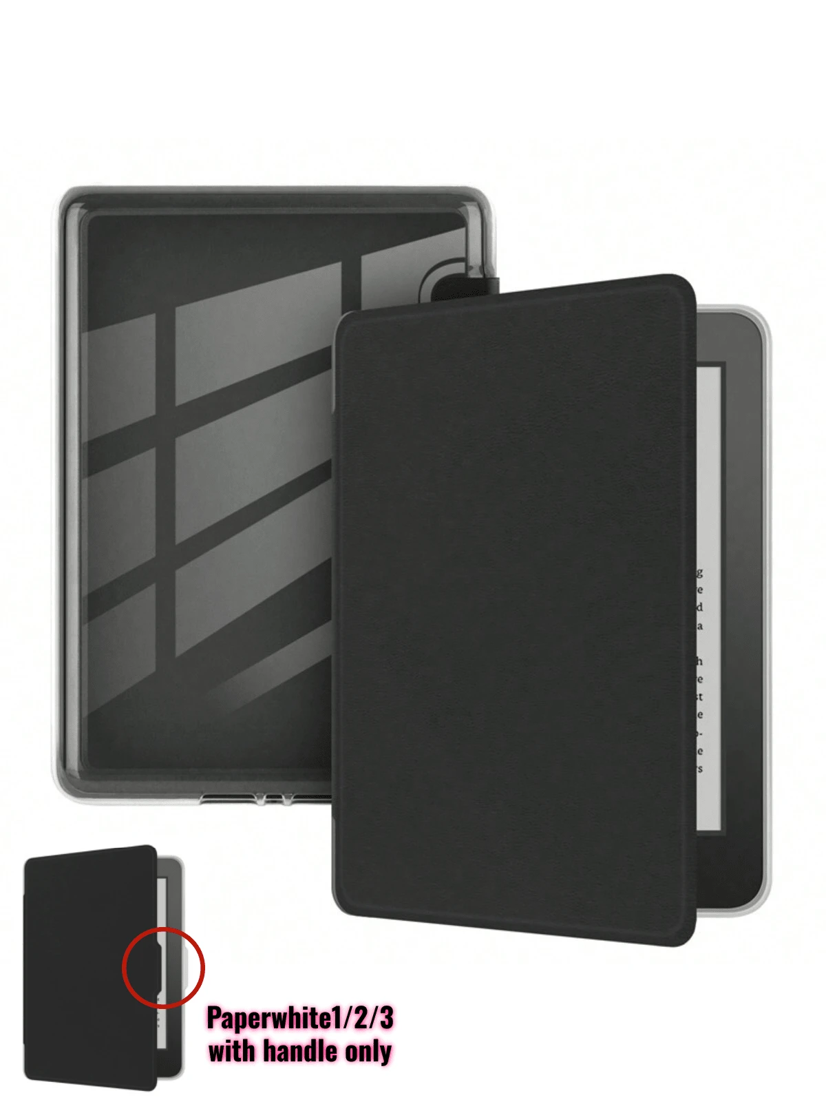 Kindle Paperwhite 超透明亚克力保护套，TPU 软垫保护，自动唤醒/睡眠