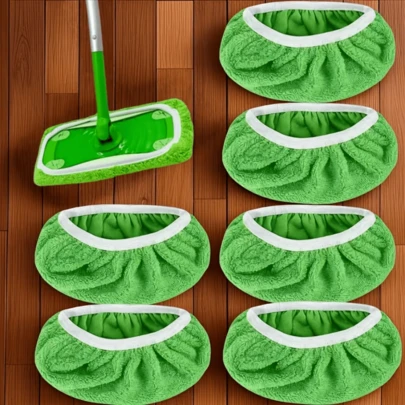 10pcs High Quality Reusable Mop Replacement Pads, Washable, Durable, Highly Absorbent, Suitable For Wet And Dry Cleaning