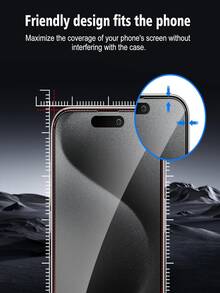 4pcs Anti Peeping Tempered Glass Film Privacy Screen Protector Compatible With IPhone 17 Pro Max 16 15 14 Plus 13 12 11 2026 New 9H Hardness Explosion-Proof, Scratch Resistant, Anti Spy Protective Film - Black - View 4