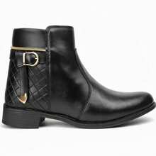 Women's Dress Boot With Lined Side Zipper And Low Heel - 黑色 - 查看 10