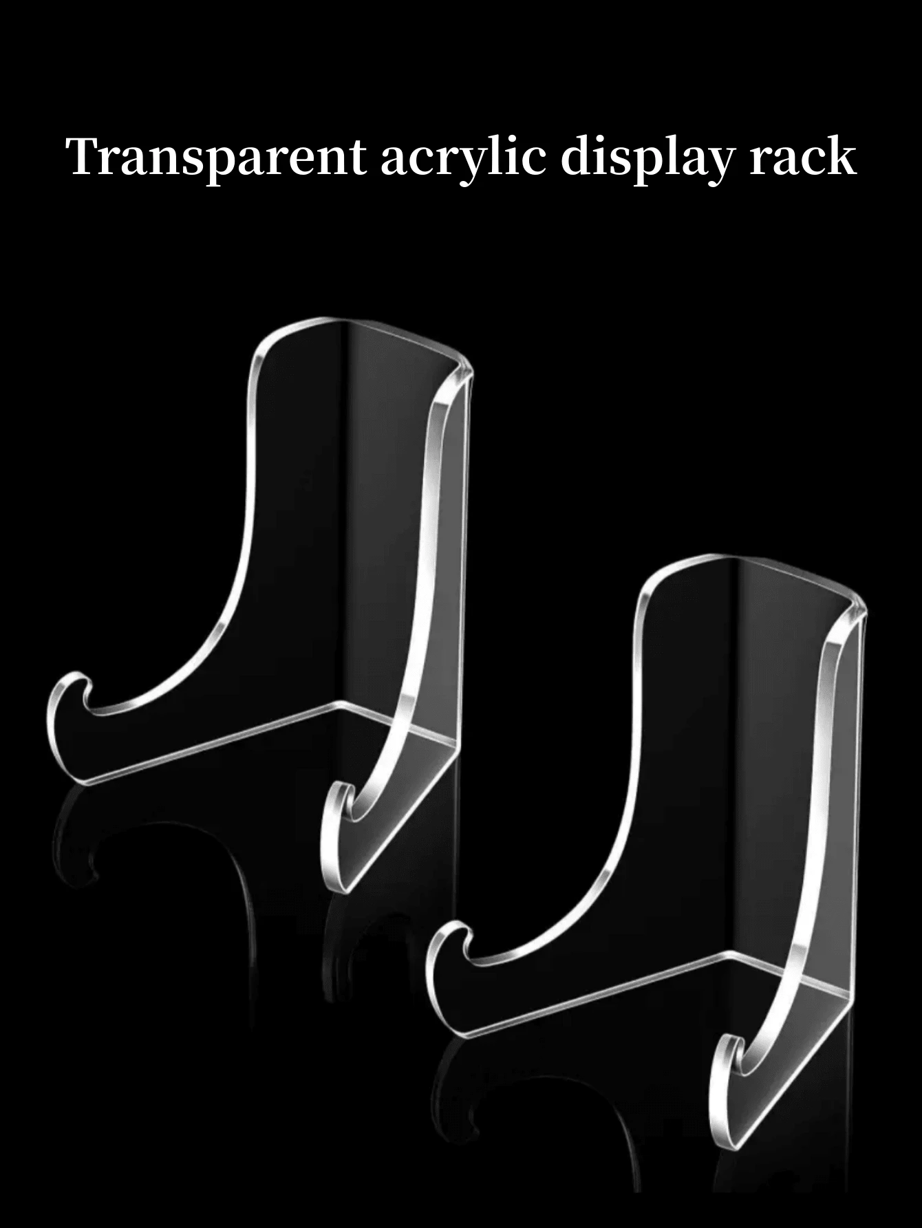 1pc Modern Transparent Acrylic Book Stand, Artistic Book/Calendar/Desk Display Holder, Student Desk Bookshelf, Photo Album & Notebook Stand - Modern Transparent Support - View 1