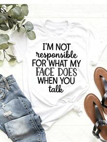 Women Love Printed Casual T-Shirts - Short Sleeves, Tight Collar, Spring/Summer - Light, Breathable, A Stylish Wardrobe EssentialPrinted Round Neck Short Sleeve Women's Tee - Daily Casual, Sports & Fitness, All Seasons(/Valentine's Day) - 白色 - 查看 7