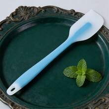 Small Silicone Spatula 8.2 Inch, 450°F Heat Resistant Flexible Scraper, Non-Stick Mini Turner For Precise Baking/Spreading/Mixing, Dishwasher Kitchen Tool (Pink/Lime/Mint Blue)[2/4 Packs] - Baby Blue - View 12