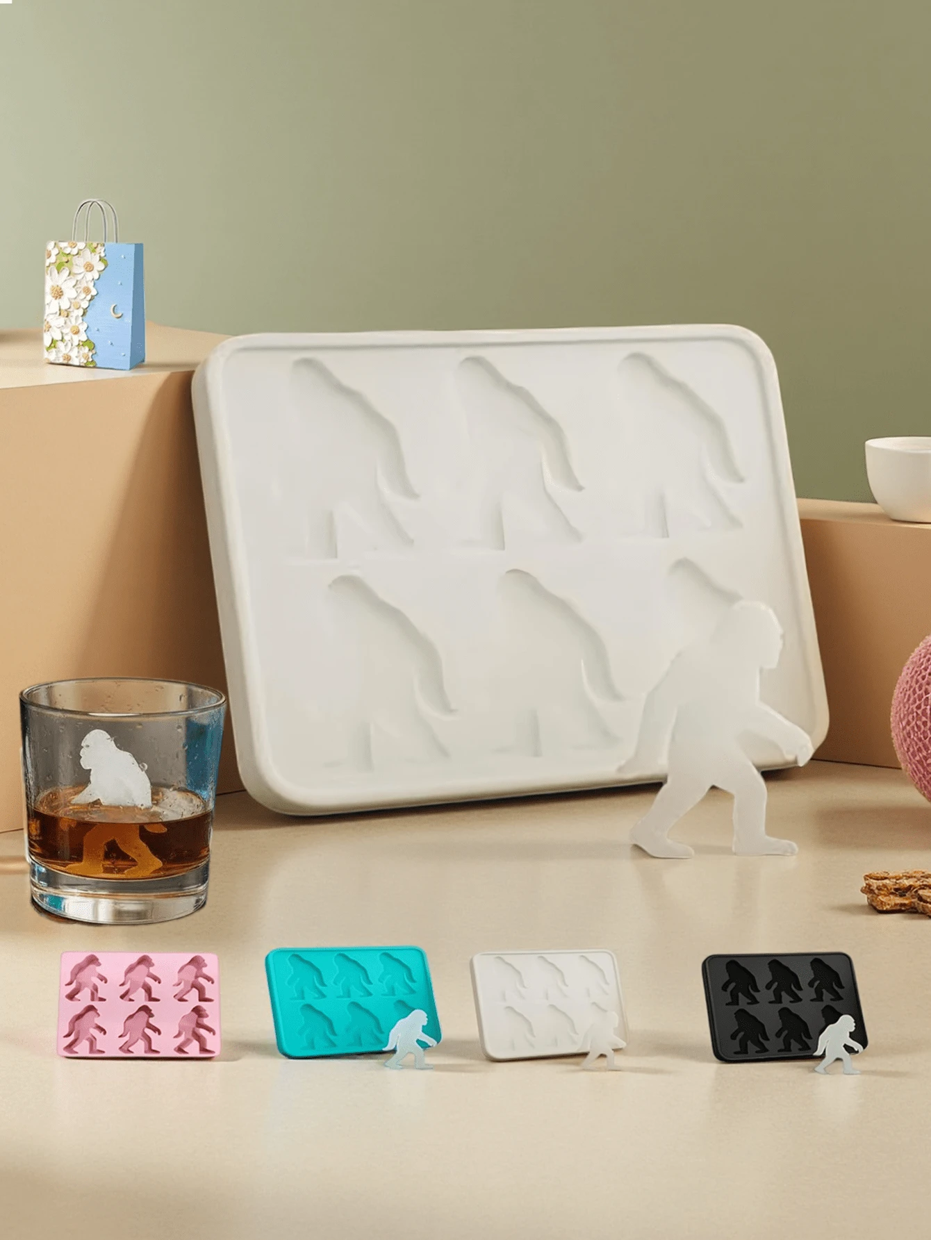 2026 Big Foot Monster Ice Cube Tray, Easy Release, Dishwasher , Reusable 6-Cavity Silicone Ice Mold, Suitable For Whiskey Parties And DIY Beverages, Fun