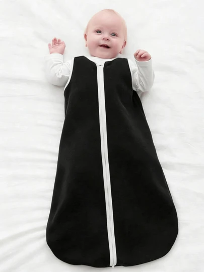 1pc Infant Sleeveless Sleeping Bag, Soft & Skin-Friendly, Baby Anti-Kick Sleeping Bag, Suitable For 0-9 Months Newborns, Ideal Newborn Gift!