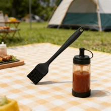 Silicone Basting Brush Set, Heat Resistant Kitchen Brush For Oil/Sauce, Dishwasher Baking Brush (Black, 2/4/6 Pieces Set) - Solid Color - View 8