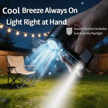W&O 2026 New Portable Fan,Desktop Fan, Handheld Fan, Neck Fan,Mini Fan, With Makeup Mirror,5000mAh 13H Long Lasting, 199 Speed Adjustable, LED Flashlight & SOS Light, Type-C Rechargeable, Ultra Quiet Mini Fan For Camping, Outdoor, Work, Truck, Gift - Pink - View 10