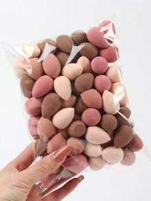 3/5/10/15/20/30/50pcs Mini Makeup Sponges, Random Colors & Shapes, Powder, Cream & Liquid Foundation Blender, Latex-Free Wet & Dry Use, Suitable For All Skin Types - Multicolor - View 7