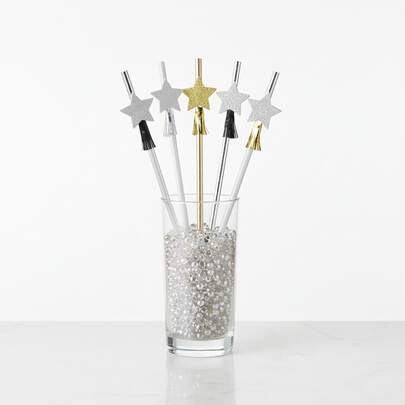 10入組星形裝飾一次性吸管