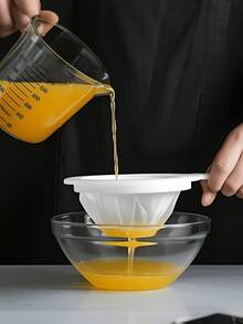 1pc Multi-Function Filter Net Strainer, Soy Milk Filter, Food Filter, Juice & Flour Filter, Kitchen Filter, Fine Mesh Filter, Coffee/Milk Residue Filter, Juicer Filter, Separates Residue, Dorm Essential, Back To School Supplies, Kitchen Utensil, Filtering Spoon - Multicolor - View 10