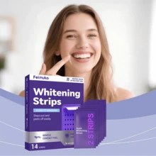 Teeth Whitening Strips , Enamel Mild For Teeth Whitener, Whitening Strips With Coconut Oil, Formulated To Be Gentle & Non Slip And Quick-Dry, Stains Removal - 紫色 - 查看 4