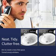 1pc Men's Beard Bib, Made Of Anti-Stick Material, Suitable For Shaping And Trimming, Fits All Sizes - Multicolor - View 8