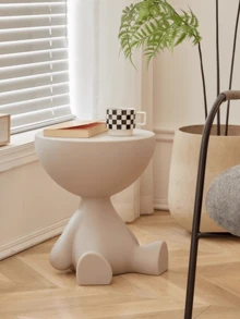 A Modern And Minimalist Creative Coffee Table With Double-Layer Storage Shelves, Can Be Used As A Nightstand, Suitable For Living Room, Bedroom And Office, In A Cream Color Style, Easy To Assemble. - Multicolor - View 4