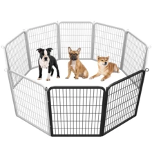 Butterslay 1PC Modern Dog Playpen Panels Exercise Barrier For Outdoor Indoor - màu đen - Xem 11