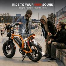 WIND HORSE 16" Tire Electric Bike With 750W Powerful Motor For Teens, 20MPH, 65 Miles Range,48V Removable Battery,5 Riding Modes,Full Suspension All-Terrain E-Bike For Teens - trái cam - Xem 5