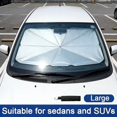 Universal Car Sunshade Umbrella, Convenient Foldable Design, Fits All Vehicle Models, Summer Sun Shading & Heat Protection, Practical Car Interior Decor, Comfortable For Travel & Camping, Thoughtful Mother's Day Gift, Practical Household Item