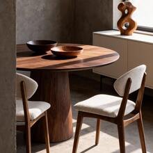 Rubert Walnut/Beige Wood Chairs, Set Of Two, Disassembled, Small Package Size - 米色 - 查看 4