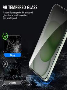 4pcs Anti Peeping Tempered Glass Film 9H Hardness Privacy Screen Protector Compatible With IPhone 17 Pro Max 16 15 14 Plus 13 12 11 Explosion-Proof, Scratch Resistant, Anti Spy Protective Film - Black - View 7