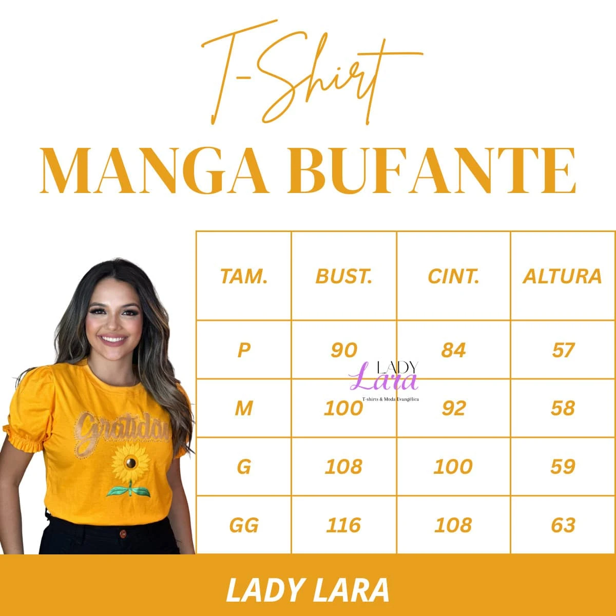 Blusa Feminina Estampada com Manga Bufante e Estampa de Girassol - Amarelo Girassol - Visão 5