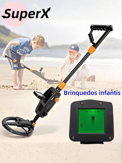 Brinquedo Educativo: Detector de Metais Portátil para Caça a Tesouros (Ouro, Prata, Cobre)