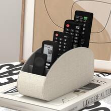 5格皮革桌面收納盒，適用於客廳、臥室床頭櫃遙控器、化妝刷、辦公文具、美術用品、眼鏡收納與裝飾 - 彩色 - 查看 4