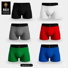 Set Of 5 Premium Basic Multicolored Microfiber Boxer Briefs - New Release, Italy Model. Set Of 5 Men's Adult Boxer Briefs. - Multicolor - View 11