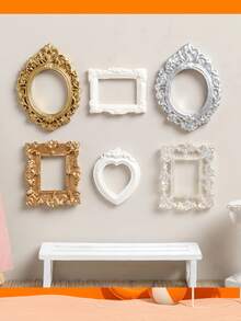 Cornice fotografica mini dorata, accessorio per fotografia di gioielli e arte di unghie, adatto per San Valentino, decorazione per il soggiorno e la stagione del ritorno a scuola/cornice decorativa da appendere - Multicolore - Visualizzare 4