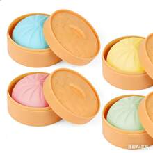 1/2/3个装可捏捏食物减压玩具：彩色迷你面包捏捏球，慢回弹减压小玩意，逼真仿真面包面团球，可拉伸感官桌面玩具，缓解焦虑，办公室放松，家居装饰 | 送给家人和朋友的最佳礼物 - 彩色 - 查看 7