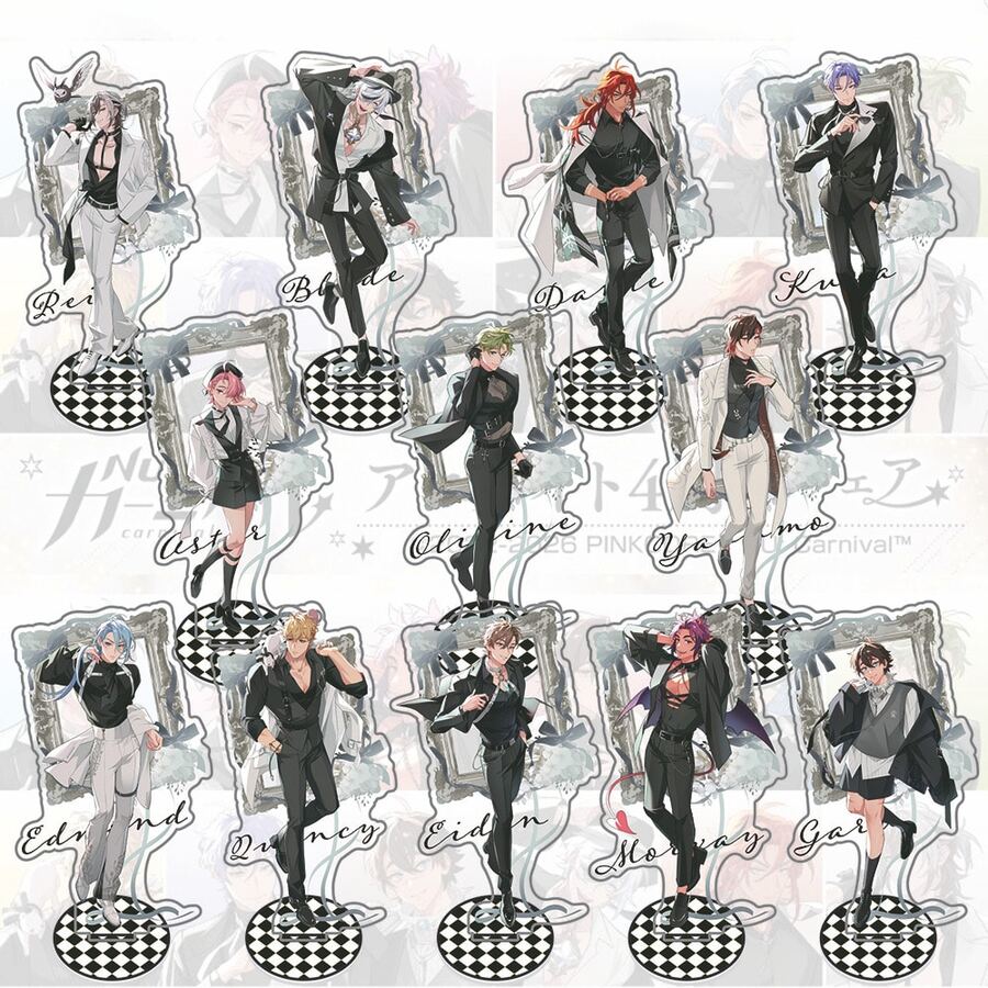 NU：嘉年华四周年限量亚克力立牌 – Eiden、Kuya、Yakumo 游戏角色收藏礼品钥匙扣 - 彩色 - 查看 1