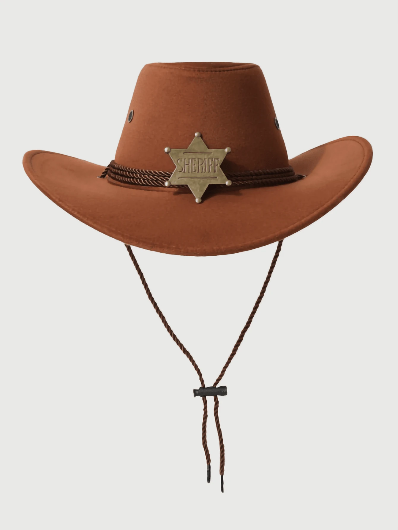 1pc Star Bohemian Polyester (Polyester) Solid Color Teardrop Western Cowboy Hat, All Season Fashion Versatile Commute - Teardrop-shaped Western Cowboy Hat - View 1