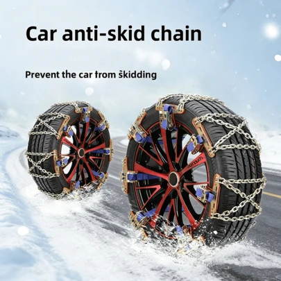 Winter Snow And Ice Road Anti-Slip Chains, Suitable For Off-Road Vehicles With Patterned Tires, Universal Rear Wheel Off-Road Vehicle Easy Snow Anti-Skid Chains