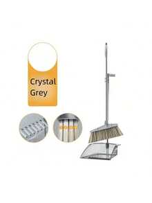 Broom And Dustpan Set, Thick Transparent High-End Household Broom Wholesale, Sweeping Brush And Dustpan Combination - Transparent Broom - View 5