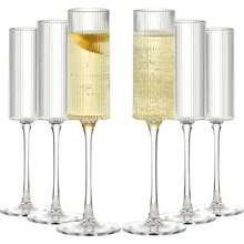 1/2pcs 170ml Crystal Champagne Flutes - Trumpet Shaped, Shatterproof, High-Quality Reusable Toasting Glasses, Add Romantic Charm To Weddings, Anniversaries Or Parties, Suitable For Bridal Showers - View 11