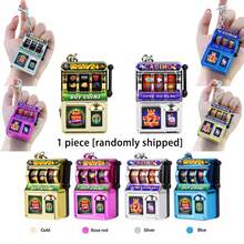 Cartoon Electroplated Lottery Machine Creative Mini Fruit Machine Keychain Stress Relief Game Machine Keychain Pendant - Multicolor - View 8
