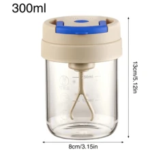 一键式自动电动搅拌杯，使用2节AAA电池供电，适用于水、咖啡、奶粉等饮品，非常适合制作热巧克力、可可、牛奶、拿铁、咖啡和蛋白粉，便携式自动搅拌蛋白粉摇摇杯，玻璃材质设计 - 彩色 - 查看 11