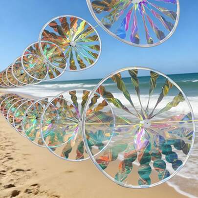 1 Set Colorful Windmill Garland, Outdoor Garden Party Decor, Suitable For Wedding/Birthday Party Background