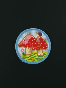 6pcs/Box Fruit Cross Stitch Coaster Handmade Set, Diamond Painting Art Coaster Set, DIY Beverage Coaster Diamond Art Coaster Kit, Diamond Painting Kit - Cross-stitch Coasters - View 3