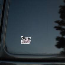 Funny Cat Stickers For Makeup And Nail Art, Eyelash Pink Rhinestone Cat Expression Stickers, Cute Personalized Decorative Stickers For Girls, Thumbs Up Cat Stickers, Healing Positive Energy Cat Stickers, Waterproof Decorative Stickers For Notebooks And Water Bottles, Waterproof Vinyl Stickers - Durable Matte Surface, Self-Adhesive Bumper Stickers, Suitable For Cars, Windows, Laptops, Trucks, Water Bottles - Multi-Functional Durable Design, Car Stickers - one-size - View 9