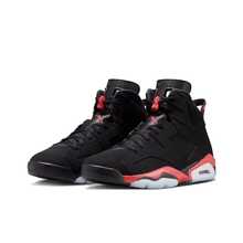Nike Jordan Air Jordan 6 "Reverse " - Simple, Versatile, Mid-Top Retro Basketball Shoes For Men - Black and Red - View 3