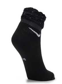 Vớ thể thao cổ cao Nike Logo, chất liệu dệt kim, dành cho nữ, 2 đôi, màu đen. - màu đen - Xem 4