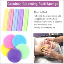 100pcs Round Compressed Facial Cleansing Sponges, Wood Pulp Fiber Expandable, Face Cleaning Makeup Puff, Suitable As Valentine's Day Gift For Girlfriend, One-Time Use Thickened Facial Cleansing Sponge Puff - One Size Fits All - View 7